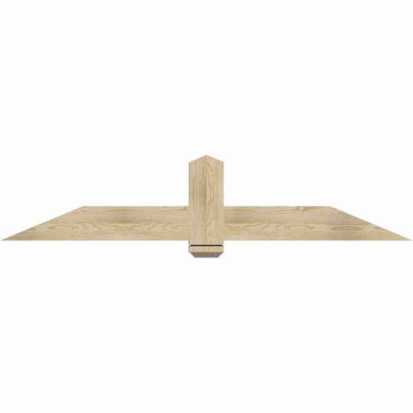 Ekena Millwork Eugene Rough Sawn Timber Gable Bracket, Douglas Fir, 72"W x 15"H x 4"D x 6"F, 5/12 Pitch GBW072X15X0406EUG00RDF - main